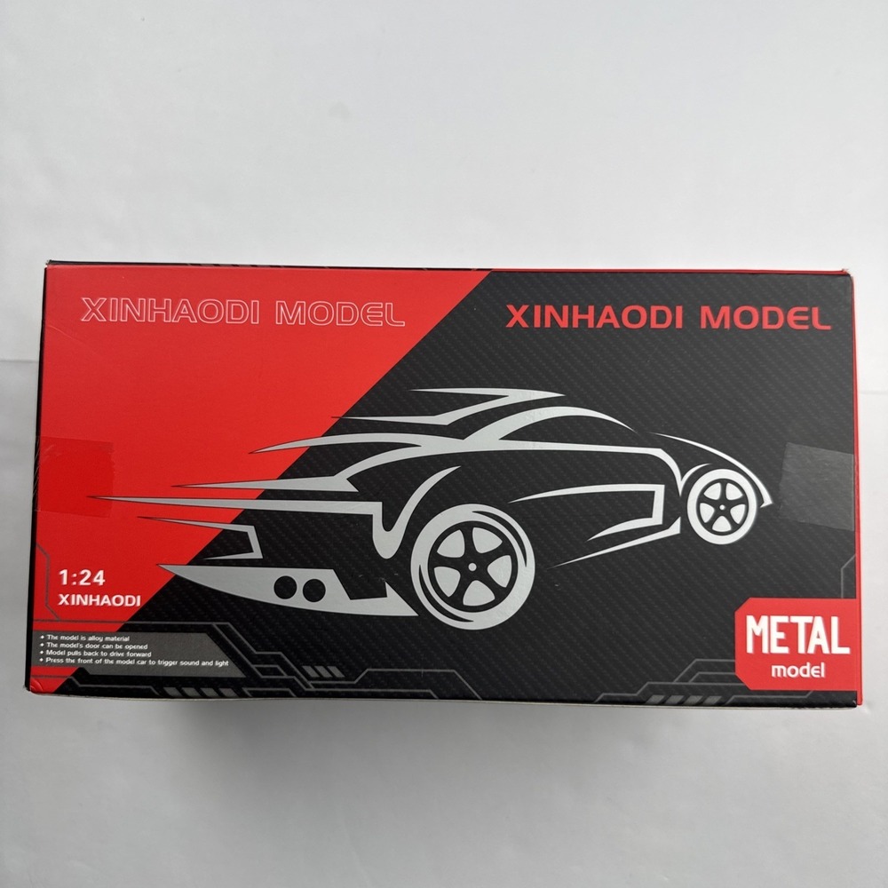 Xinhaodi Unisex 1:24 Scale Diecast Super Car Black Metal Model Pullback Toy Car - Picture 5 of 6